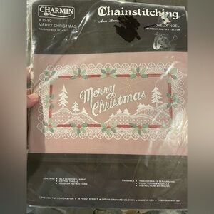 Charmin chainstitching christmas needlepoint Janlynn Joyeux Noel #35-80